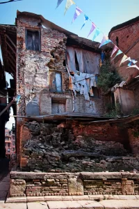 Destroyed houses and buildings from Earthquake in Nepal – November 2023