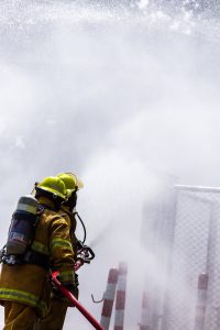 fireman on the fire 2024 Texas Panhandle wildfires that have been spreading.