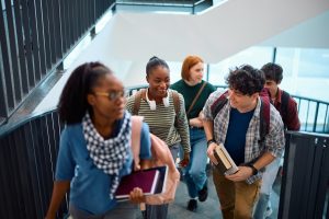 College Students being protected by HQE Systems a veteran owned company that specializes in integration of emergency safety technology that uses artificial intelligence and machine learning.