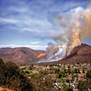Wildfire being detected by HQE Systems using there integrated fire detection technology.