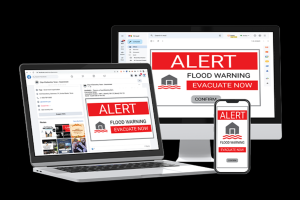 Mass notification system (MNS) using SiSA integrated by HQE Systems for a unified warning solution.